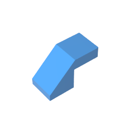 GDS-1484 - Slope 45 Degrees 2 x 1 with 2/3 Inverted Cutout and no stud