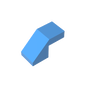 GDS-1484 - Slope 45 Degrees 2 x 1 with 2/3 Inverted Cutout and no stud