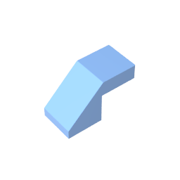 GDS-1484 - Slope 45 Degrees 2 x 1 with 2/3 Inverted Cutout and no stud