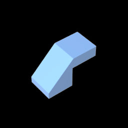 GDS-1484 - Slope 45 Degrees 2 x 1 with 2/3 Inverted Cutout and no stud