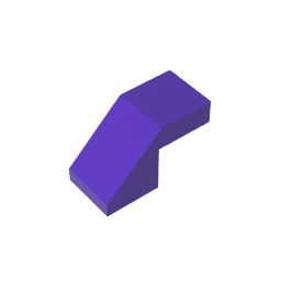 GDS-1484 - Slope 45 Degrees 2 x 1 with 2/3 Inverted Cutout and no stud