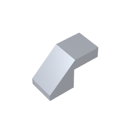 GDS-1484 - Slope 45 Degrees 2 x 1 with 2/3 Inverted Cutout and no stud