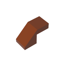 GDS-1484 - Slope 45 Degrees 2 x 1 with 2/3 Inverted Cutout and no stud