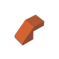 GDS-1484 - Slope 45 Degrees 2 x 1 with 2/3 Inverted Cutout and no stud