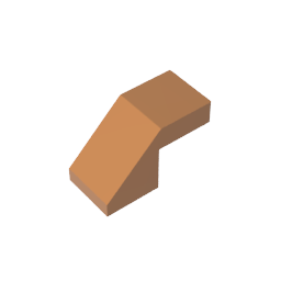 GDS-1484 - Slope 45 Degrees 2 x 1 with 2/3 Inverted Cutout and no stud