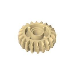 GDS-1497 - Technic Gear 20 Tooth Double Bevel with Clutch on Both Sides