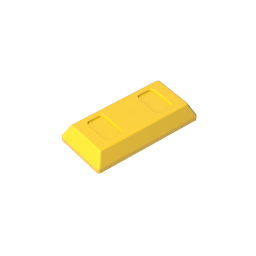 GDS-1499 - Tile Special 1 x 2 with Sloped Walls AKA Money / Gold Bar [Ingot]