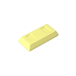 GDS-1499 - Tile Special 1 x 2 with Sloped Walls AKA Money / Gold Bar [Ingot]