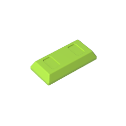 GDS-1499 - Tile Special 1 x 2 with Sloped Walls AKA Money / Gold Bar [Ingot]