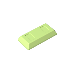 GDS-1499 - Tile Special 1 x 2 with Sloped Walls AKA Money / Gold Bar [Ingot]