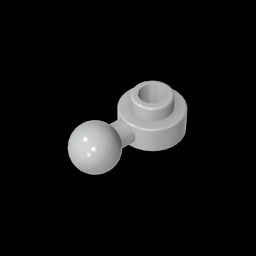 GDS-1500 - Plate, Round 1 x 1 with Towball [Undetermined Hole Type]