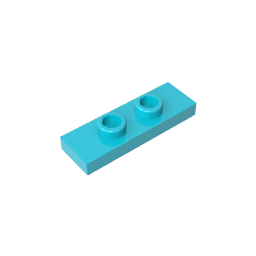 GDS-1504 - Plate Special 1 x 3 with 2 Studs with Groove and Inside Stud Holder (Jumper)