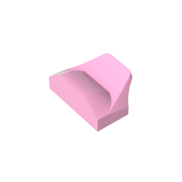 GDS-1507 - Wedge Curved 1 x 2 x 2/3 No Studs, Wing End
