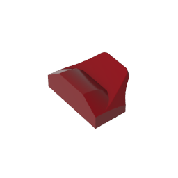 GDS-1507 - Wedge Curved 1 x 2 x 2/3 No Studs, Wing End