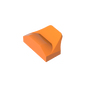 GDS-1507 - Wedge Curved 1 x 2 x 2/3 No Studs, Wing End