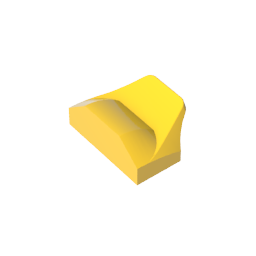 GDS-1507 - Wedge Curved 1 x 2 x 2/3 No Studs, Wing End