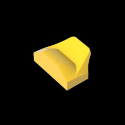 GDS-1507 - Wedge Curved 1 x 2 x 2/3 No Studs, Wing End