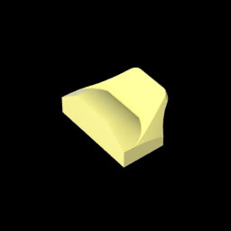 GDS-1507 - Wedge Curved 1 x 2 x 2/3 No Studs, Wing End