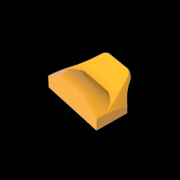 GDS-1507 - Wedge Curved 1 x 2 x 2/3 No Studs, Wing End