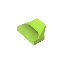 GDS-1507 - Wedge Curved 1 x 2 x 2/3 No Studs, Wing End