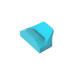 GDS-1507 - Wedge Curved 1 x 2 x 2/3 No Studs, Wing End
