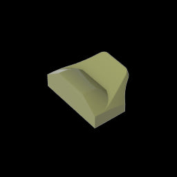 GDS-1507 - Wedge Curved 1 x 2 x 2/3 No Studs, Wing End