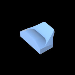 GDS-1507 - Wedge Curved 1 x 2 x 2/3 No Studs, Wing End