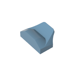 GDS-1507 - Wedge Curved 1 x 2 x 2/3 No Studs, Wing End