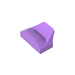 GDS-1507 - Wedge Curved 1 x 2 x 2/3 No Studs, Wing End