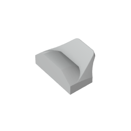 GDS-1507 - Wedge Curved 1 x 2 x 2/3 No Studs, Wing End