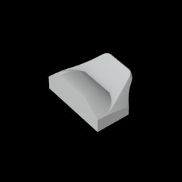 GDS-1507 - Wedge Curved 1 x 2 x 2/3 No Studs, Wing End