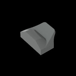 GDS-1507 - Wedge Curved 1 x 2 x 2/3 No Studs, Wing End
