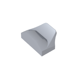 GDS-1507 - Wedge Curved 1 x 2 x 2/3 No Studs, Wing End