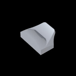 GDS-1507 - Wedge Curved 1 x 2 x 2/3 No Studs, Wing End