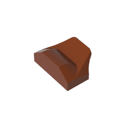 GDS-1507 - Wedge Curved 1 x 2 x 2/3 No Studs, Wing End