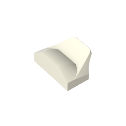 GDS-1507 - Wedge Curved 1 x 2 x 2/3 No Studs, Wing End
