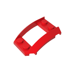 GDS-1508 - Wheel Arch, Wedge 4 x 3 Open with Cutout and Four Studs
