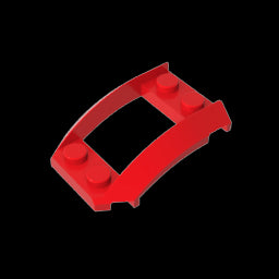 GDS-1508 - Wheel Arch, Wedge 4 x 3 Open with Cutout and Four Studs