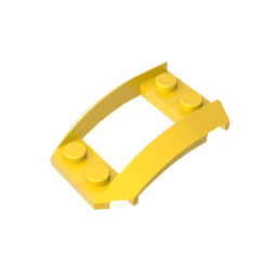 GDS-1508 - Wheel Arch, Wedge 4 x 3 Open with Cutout and Four Studs