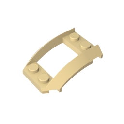 GDS-1508 - Wheel Arch, Wedge 4 x 3 Open with Cutout and Four Studs