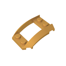 GDS-1508 - Wheel Arch, Wedge 4 x 3 Open with Cutout and Four Studs