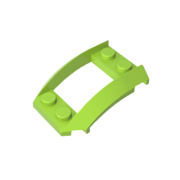 GDS-1508 - Wheel Arch, Wedge 4 x 3 Open with Cutout and Four Studs