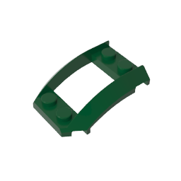 GDS-1508 - Wheel Arch, Wedge 4 x 3 Open with Cutout and Four Studs