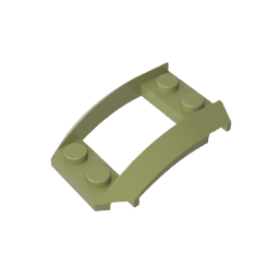 GDS-1508 - Wheel Arch, Wedge 4 x 3 Open with Cutout and Four Studs