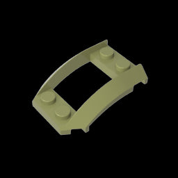 GDS-1508 - Wheel Arch, Wedge 4 x 3 Open with Cutout and Four Studs