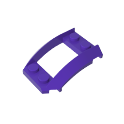GDS-1508 - Wheel Arch, Wedge 4 x 3 Open with Cutout and Four Studs