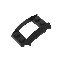 GDS-1508 - Wheel Arch, Wedge 4 x 3 Open with Cutout and Four Studs