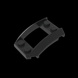 GDS-1508 - Wheel Arch, Wedge 4 x 3 Open with Cutout and Four Studs