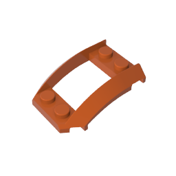 GDS-1508 - Wheel Arch, Wedge 4 x 3 Open with Cutout and Four Studs