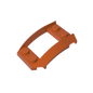 GDS-1508 - Wheel Arch, Wedge 4 x 3 Open with Cutout and Four Studs